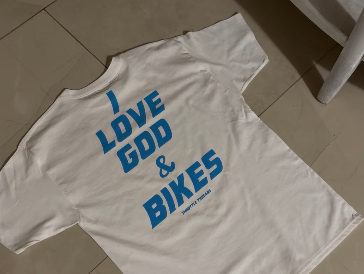 I love God & Bikes Short Sleeve T-shirt